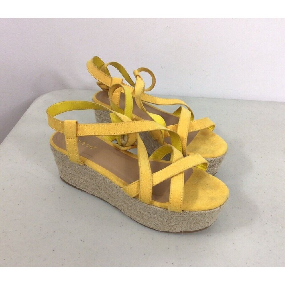 Bamboo Platform Resort Sandals Womens 7